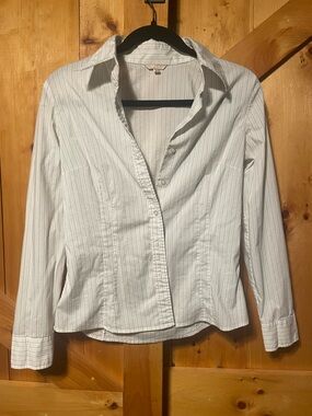 G2000 Classic White Pinstripe Button-Up Shirt